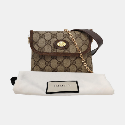 GUCCI Tote bag Khaki Coated Canvas Monogram Handbag Single Shoulder Bag Crossbody Bag Golden hardware-(SKU)-950487300