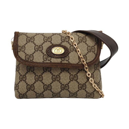 GUCCI Tote bag Khaki Coated Canvas Monogram Handbag Single Shoulder Bag Crossbody Bag Golden hardware-(SKU)-950487300