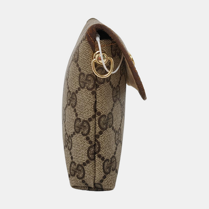 GUCCI Tote bag Khaki Coated Canvas Monogram Handbag Single Shoulder Bag Crossbody Bag Golden hardware-(SKU)-950487300
