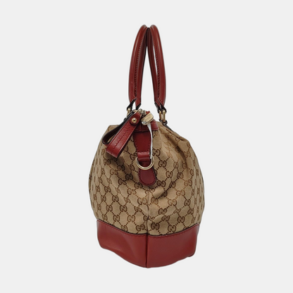 GUCCI Sukey Brown Canvas Old Flower Single Shoulder Bag Tote Bag Crossbody Bag Golden hardware-(SKU)-950557602