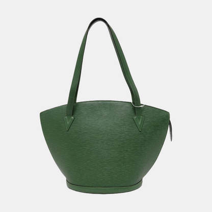 LOUIS VUITTON SAINT JACQUES Large size 绿色EPI牛皮水波纹Shoulder Bag Handbag Golden hardware Vintage model-(SKU)-950476645