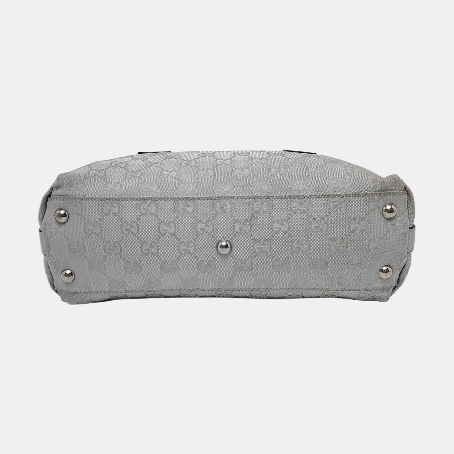 GUCCI Gray Canvas Monogram Handbag Silver Hardware-(SKU)-944904855