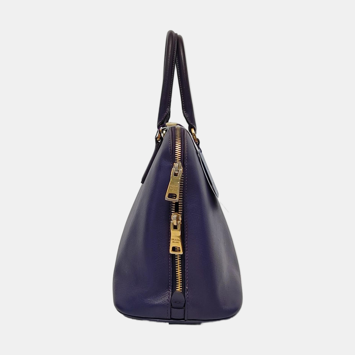 PRADA Promenade Purple Cowhide Logo Monogram Crossbody Shoulder Bag Single Shoulder Bag Golden hardware-(SKU)-950771962
