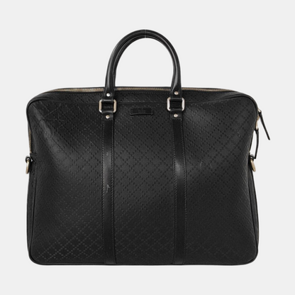 GUCCI GG Imprime Black cowhide tote bag Silver Hardware-(SKU)-950646156