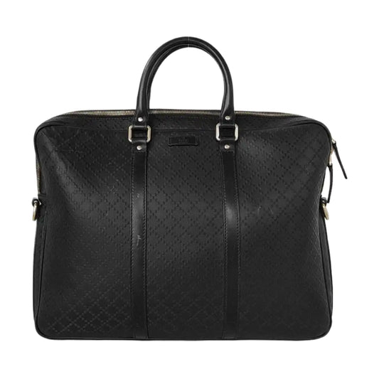 GUCCI GG Imprime Black cowhide tote bag Silver Hardware-(SKU)-950646156