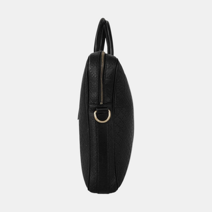 GUCCI GG Imprime Black cowhide tote bag Silver Hardware-(SKU)-950646156