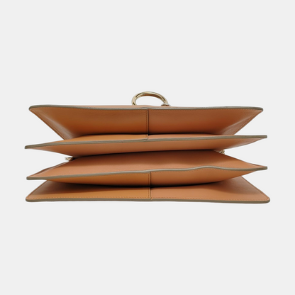Chloé Faye Medium size Orange Suede Leather Single Shoulder Bag Golden hardware Removable shoulder strap-(SKU)-950948010