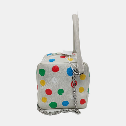 LOUIS VUITTON SQUARE White Calf Leather Printed Crossbody Shoulder Bag-(SKU)-951032831
