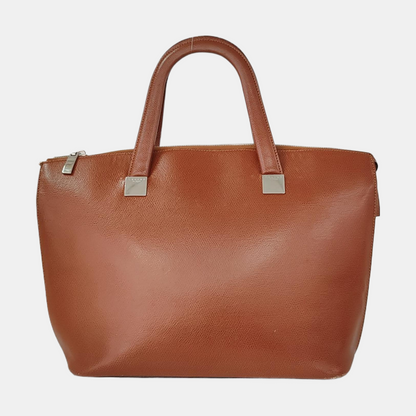 CELINE Tote bag Brown Cowhide Handbag Silver Hardware-(SKU)-951157381