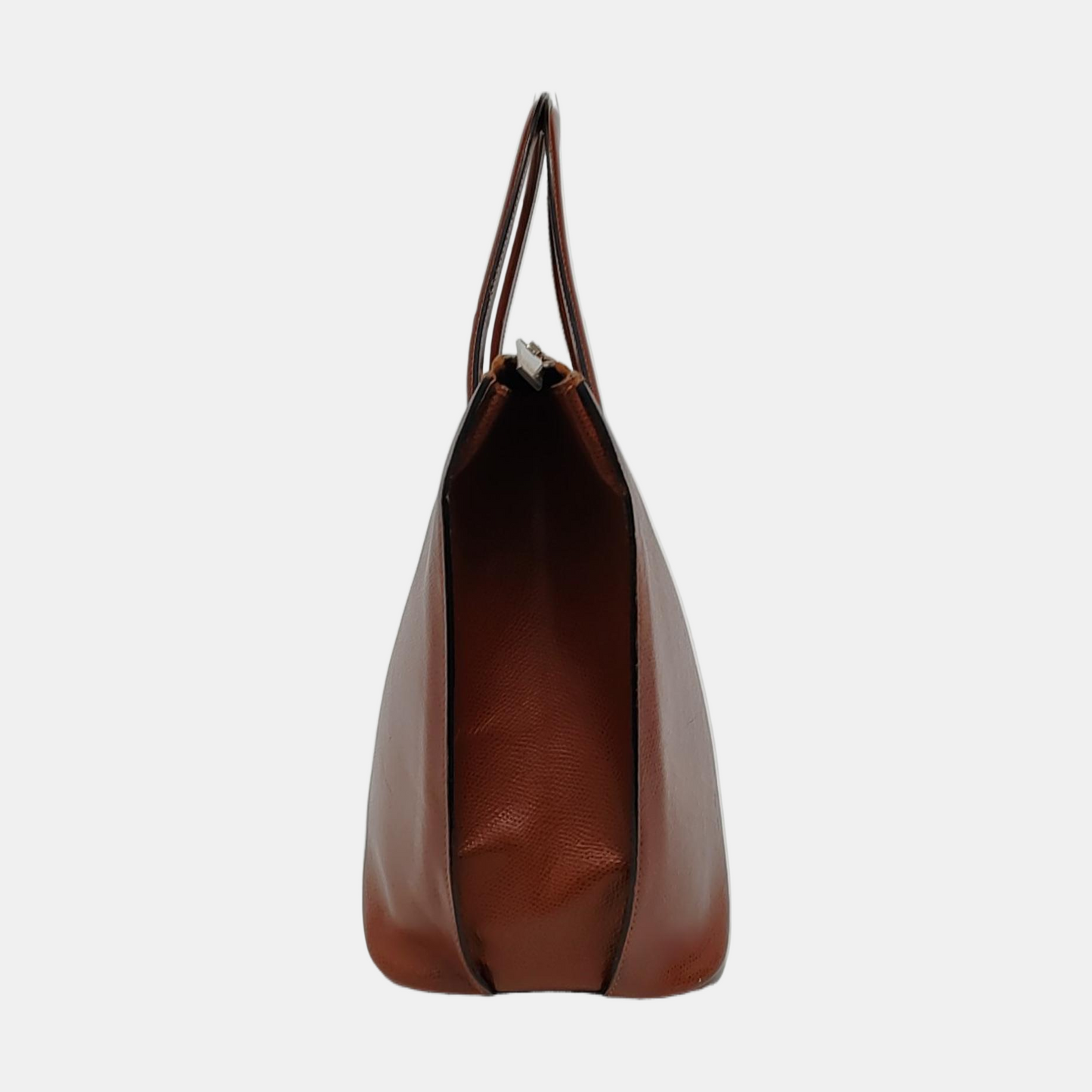 CELINE Tote bag Brown Cowhide Handbag Silver Hardware-(SKU)-951157381