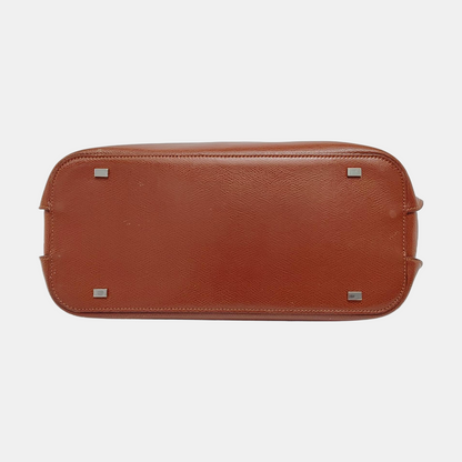 CELINE Tote bag Brown Cowhide Handbag Silver Hardware-(SKU)-951157381