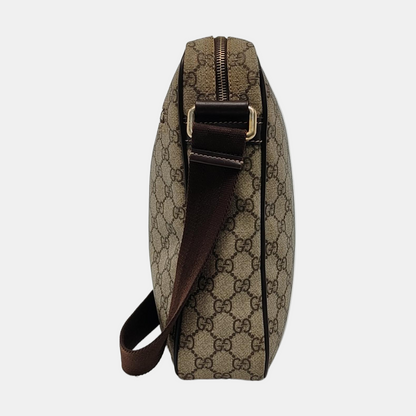 GUCCI GG Supreme Ebony Coated Canvas Monogram Shoulder Bag Golden hardware-(SKU)-948601778