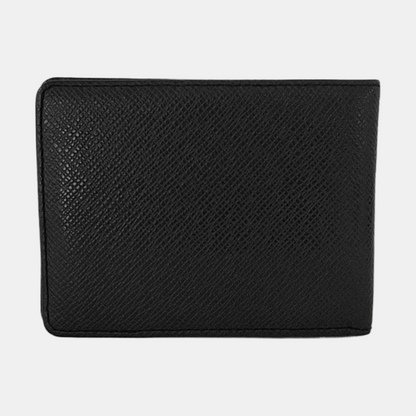 LOUIS VUITTON AMERIGO Black Cowhide Wallet Silver Hardware-(SKU)-951116576