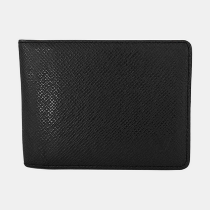 LOUIS VUITTON AMERIGO Black Cowhide Wallet Silver Hardware-(SKU)-951116576
