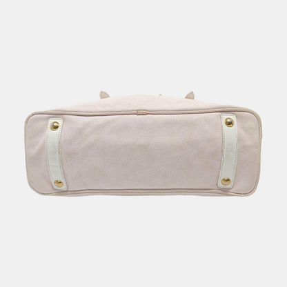 LOUIS VUITTON TAHITIENNE CABAS Medium size Pink Canvas Crocodile Patterned Shoulder Bag Tote Bag Golden hardware-(SKU)-950928917
