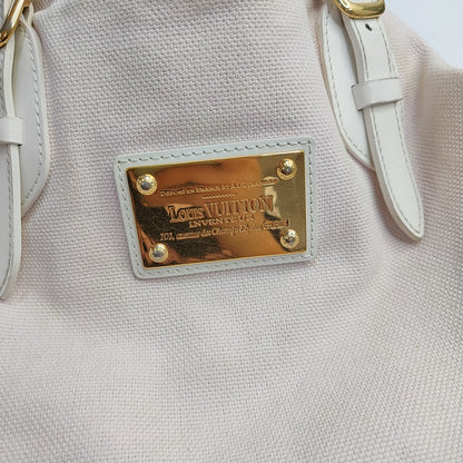 LOUIS VUITTON TAHITIENNE CABAS Medium size Pink Canvas Crocodile Patterned Shoulder Bag Tote Bag Golden hardware-(SKU)-950928917