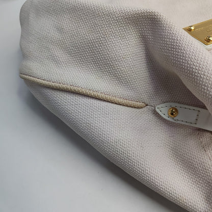 LOUIS VUITTON TAHITIENNE CABAS Medium size Pink Canvas Crocodile Patterned Shoulder Bag Tote Bag Golden hardware-(SKU)-950928917