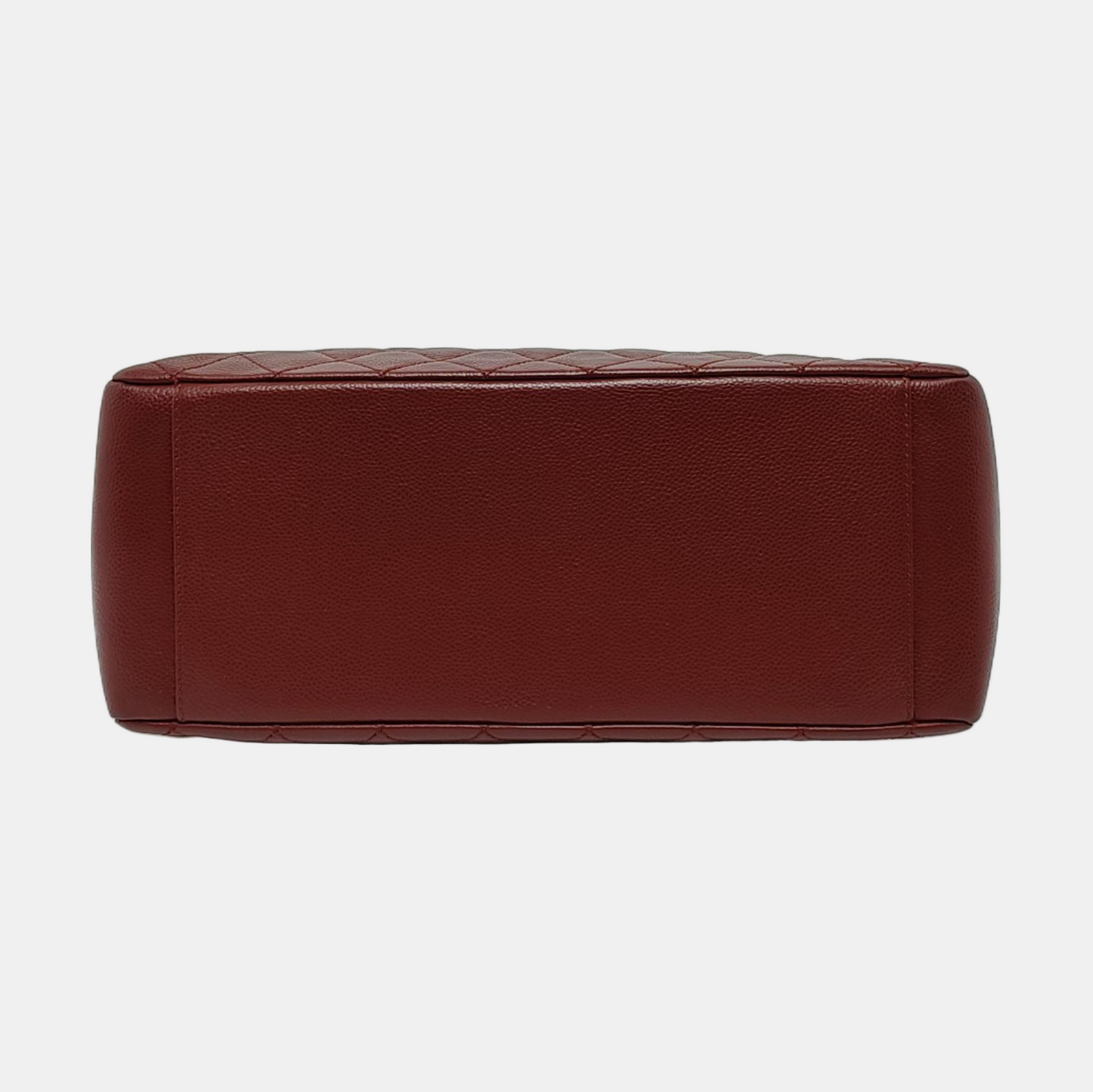 CHANEL CHANEL GST Large Red Calfskin Quilted Monogram Shoulder Bag Tote Bag Silver Hardware 18K-(SKU)-951260857