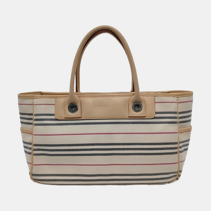 BURBERRY Tote bag White Canvas Tote Bag Ruthenium color hardware-(SKU)-935726448