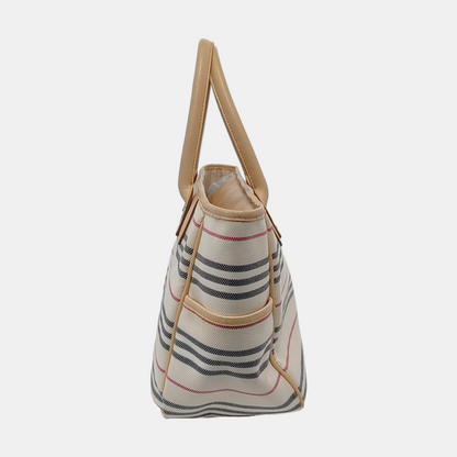 BURBERRY Tote bag White Canvas Tote Bag Ruthenium color hardware-(SKU)-935726448