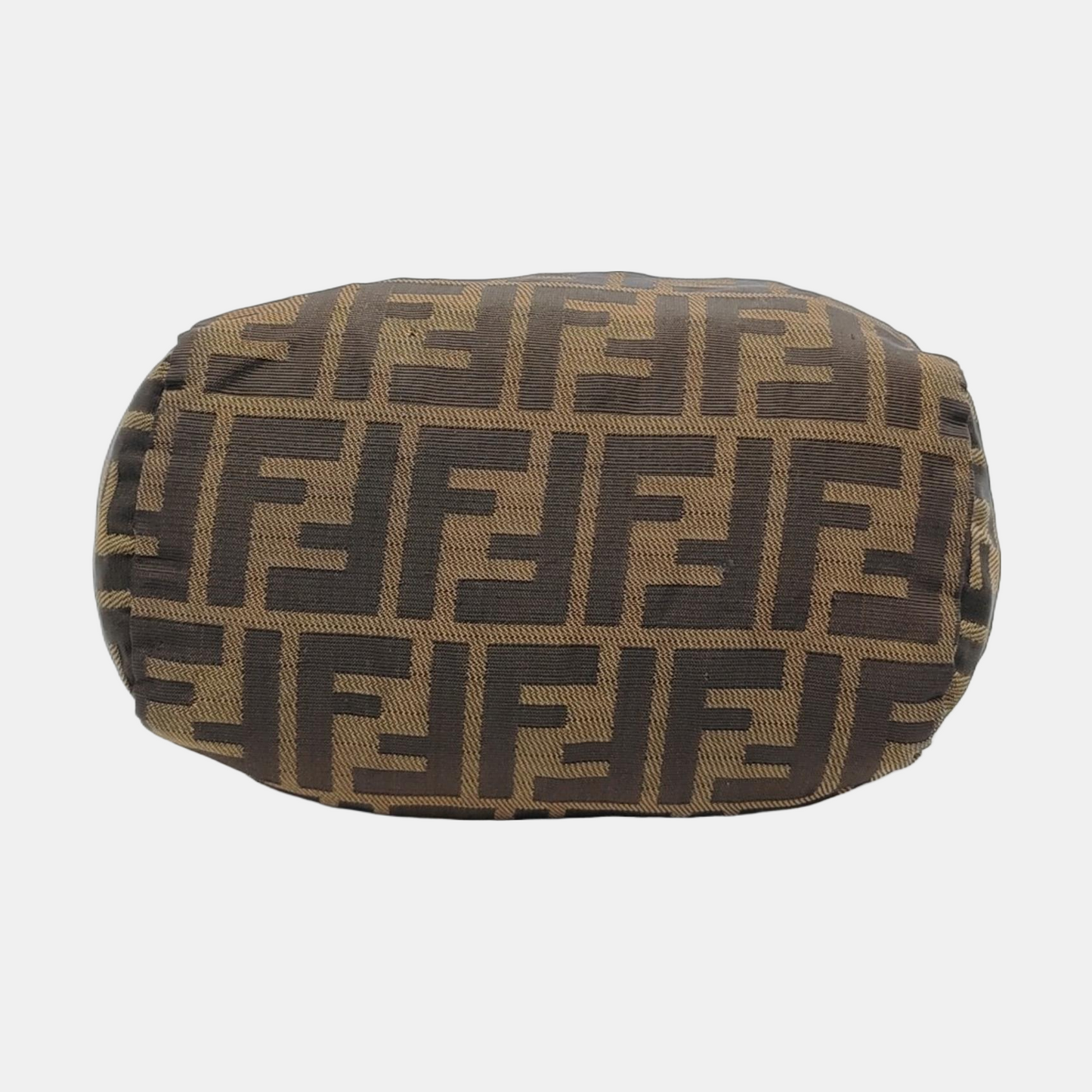 FENDI 棕色帆布双FHandheld包 Silver Hardware-(SKU)-950947181