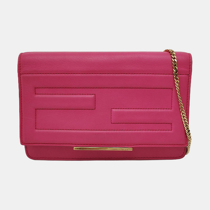 FENDI Tube Fuchsia cowhide quilted single shoulder bag crossbody bag Golden hardware Removable shoulder strap-(SKU)-951180013