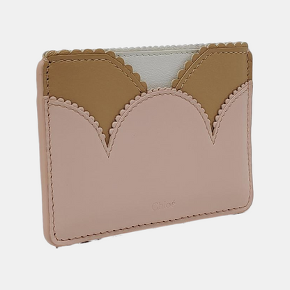 Chloé Pink Cowhide Quilted Card Case-(SKU)-951414121