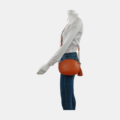 MICHAEL KORS Jet Set Orange Red Leather Single Shoulder Bag Crossbody Bag Golden hardware-(SKU)-951616686