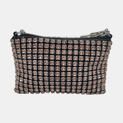 Alexander Wang Heiress Extra Small Black Leather Inlaid Crossbody Shoulder Bag Silver Hardware Removable shoulder strap-(SKU)-950957365
