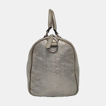 GUCCI Joy Medium size Silver Coated Canvas Monogram Handbag Golden hardware-(SKU)-950869201