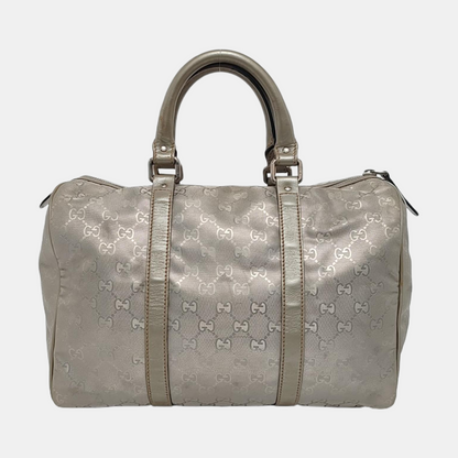 GUCCI Joy Medium size Silver Coated Canvas Monogram Handbag Golden hardware-(SKU)-950869201