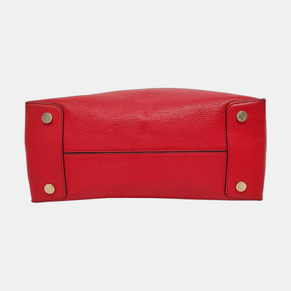 MICHAEL KORS Mercer Large size Red Leather Shoulder Bag Crossbody Tote Bag Golden hardware Removable shoulder strap-(SKU)-951587564