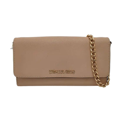 MICHAEL KORS Pink Leather Single Shoulder Bag, Crossbody Golden hardware Removable shoulder strap-(SKU)-951851084