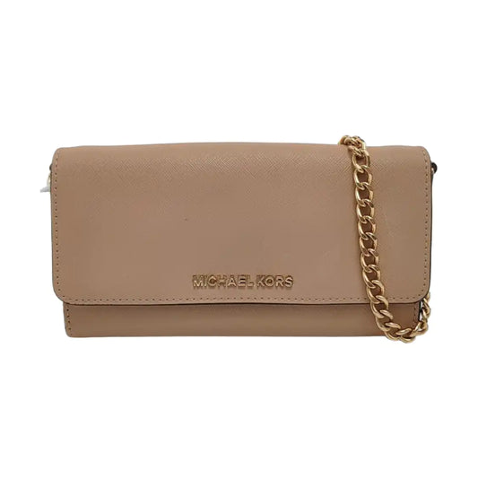 MICHAEL KORS Pink Leather Single Shoulder Bag, Crossbody Golden hardware Removable shoulder strap-(SKU)-951851084