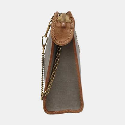 DIOR Gray Coated Canvas Crumpled Handbag Golden hardware-(SKU)-951570397