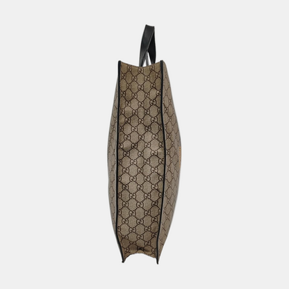 GUCCI Tote bag Brown Coated Canvas Monogrammed Tiger Head Handbag Golden hardware-(SKU)-951669810