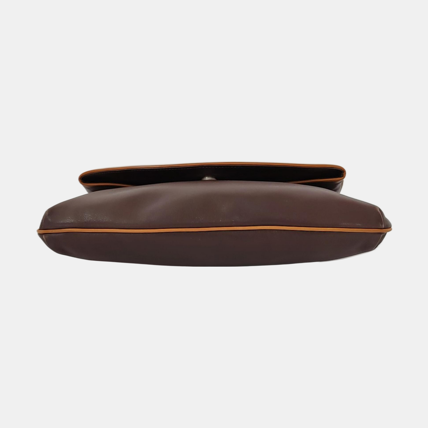 CELINE MACADAM CLUTCHES Dark Brown Cowhide Handbag Golden hardware-(SKU)-951570187