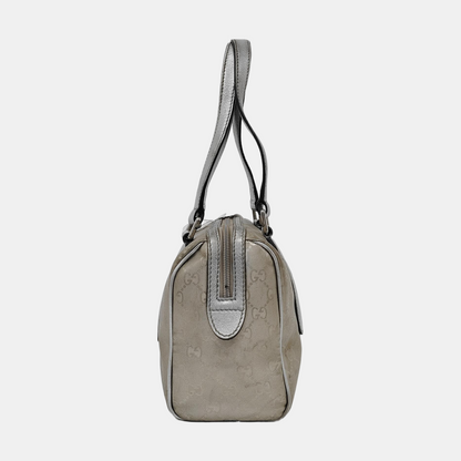 GUCCI Guccissima  Silver Coated Canvas Monogram Handbag Silver Hardware-(SKU)-951869728