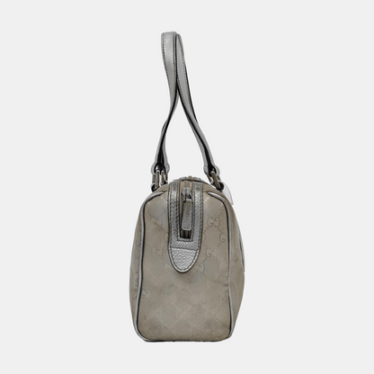 GUCCI Guccissima  Silver Coated Canvas Monogram Handbag Silver Hardware-(SKU)-951869728