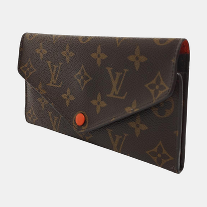 LOUIS VUITTON JOSÉPHINE Brown coated canvas vintage wallet Golden hardware-(SKU)-951962594