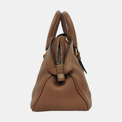 BURBERRY Milverton Brown Cowhide Single Shoulder Bag Tote Shoulder Bag Crossbody Bag Golden hardware Removable shoulder strap-(SKU)-951907400