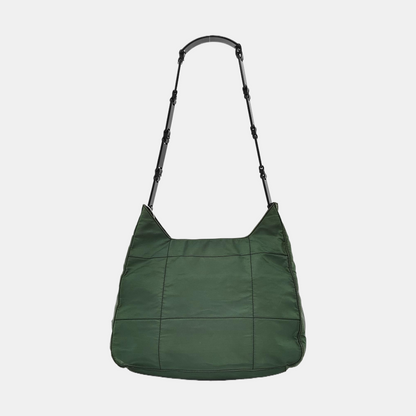 PRADA Dark green nylon single shoulder bag handbag Black hardware-(SKU)-951916972
