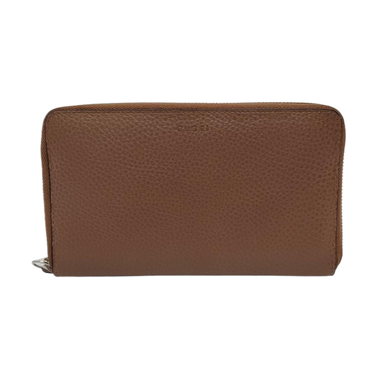GUCCI Brown Cowhide Wallet Silver Hardware-(SKU)-951966952