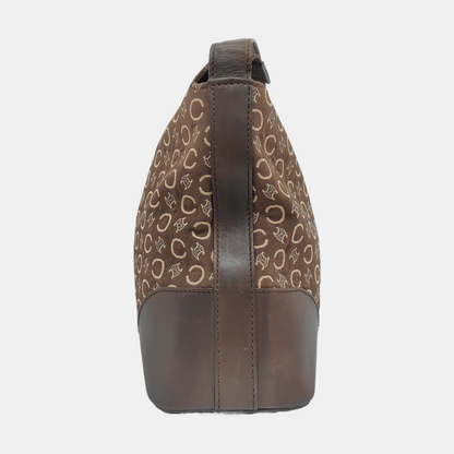 CELINE Tote bag Brown Canvas Shoulder Bag Golden hardware-(SKU)-951945136