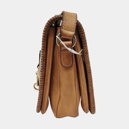 GUCCI Trunk Brown Canvas Monogrammed Crossbody Shoulder Bag Golden hardware-(SKU)-951960064