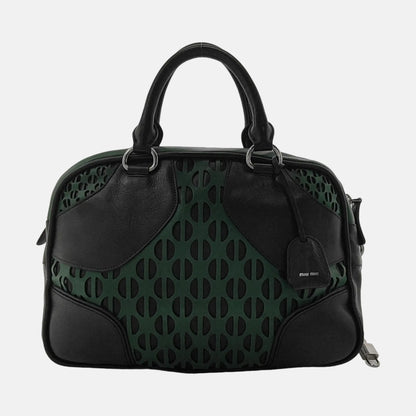 Miu Miu Avenue Multicolor Leather Openwork Handbag Silver Hardware-(SKU)-952278089