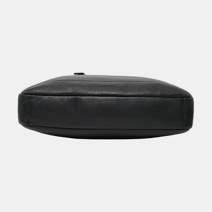 COACH Black Leather Single Shoulder Bag Silver Hardware Removable shoulder strap-(SKU)-951908313