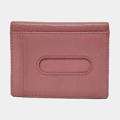 Miu Miu Nude Pink Leather Card Case Golden hardware-(SKU)-952226912