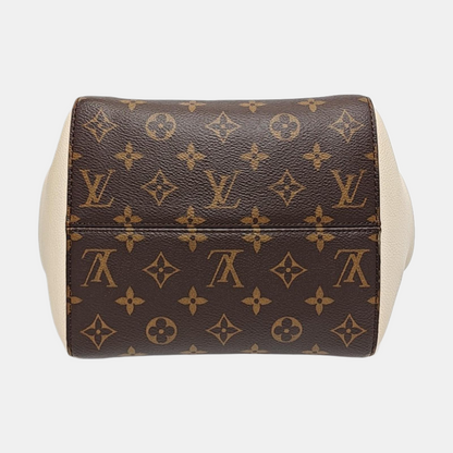 LOUIS VUITTON FOLD Small Brown Coated Canvas Vintage Shoulder Bag Tote Bag Crossbody Bag Gold Hardware Removable Strap-(SKU)-952288780