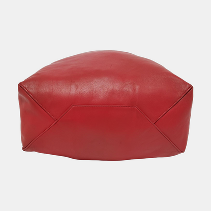 CELINE VERTICAL CABAS Medium size Red Sheepskin Handbag Golden hardware-(SKU)-952291524